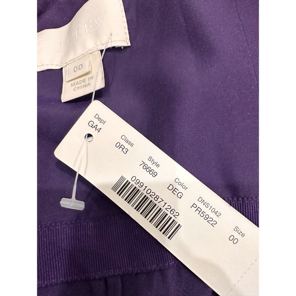 J. Crew One Shoulder Long Gown Plum Silk Dress - Picture 6 of 8